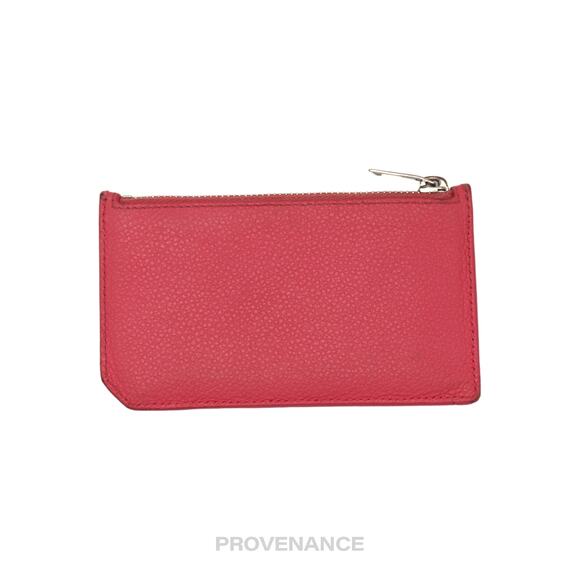 🔴 Saint Laurent Paris SLP Fragment Zip Card Wallet - Pink - Picture 2 of 8